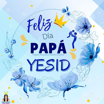 Solapín Feliz Día del Padre - Nombre Yesid para imprimir gratis