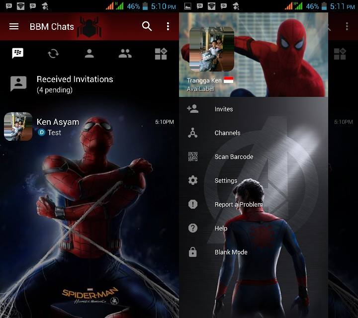 BBM MOD SpiderMan HC v3.2.5.12 APK