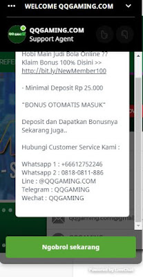 Pop up Live Chat QQGaming
