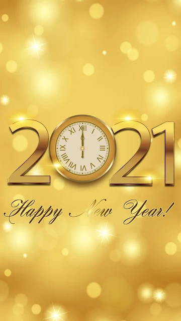 Happy New Year 2021 Golden Background