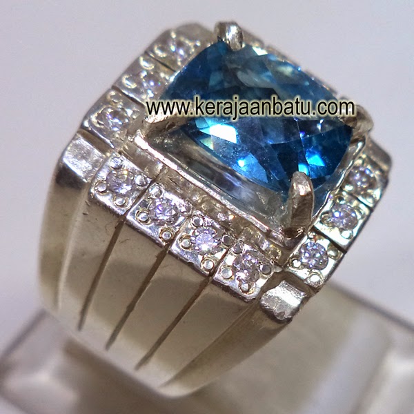 Batu Permata Blue Topaz Kode P545. cincin topaz asli, blue topaz, topaz biru