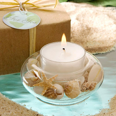 glass shell tealight holders unique wedding favors