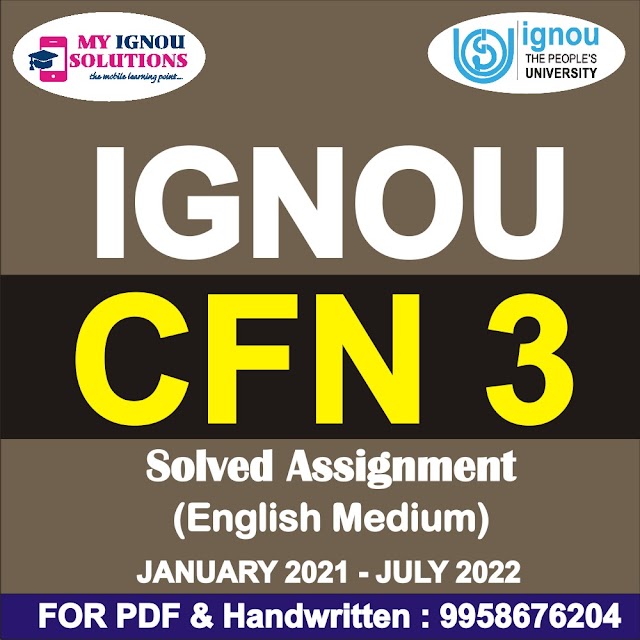 CFN 3 Solved Assignment 2021-22