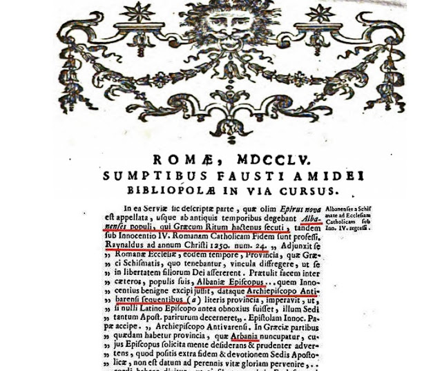 Albania of 1250 in Vatican Library