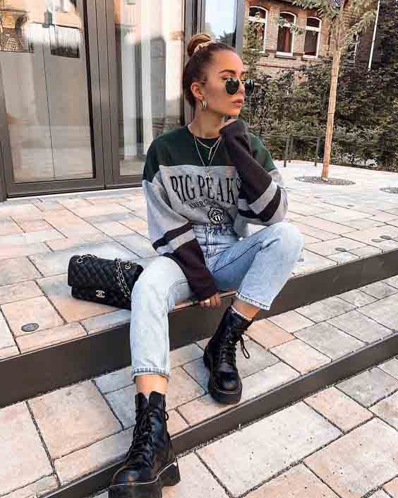 8 inspirações de looks de inverno com coturno