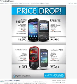 Alcatel One Touch 993D, 916D, 595D and 720D Price Drop