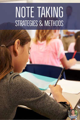 Middle and High School Note Taking Tips To Make Teaching Easier!  #methods #strategies