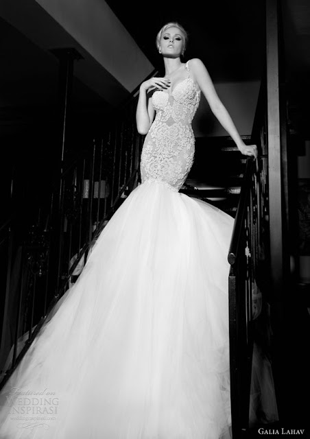 Galia Lahav mermaid lace wedding  dress 2013 2014