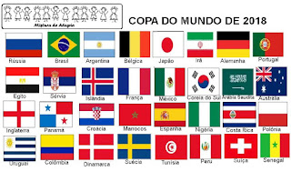 Bandeiras copa mundial de 2018