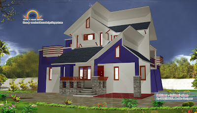 Home plan and elevation 1250 Sq. Ft