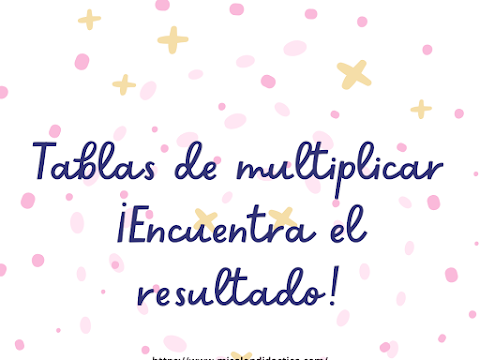 Tablas de multiplicar ¡Encuentra el resultado!