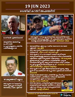 Daily Current Affairs in Malayalam 19 Jun 2023