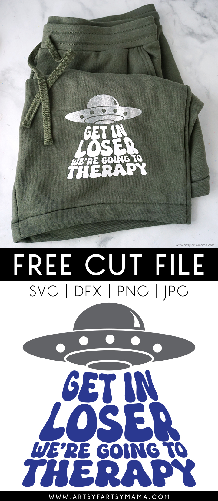 Free "UFO Going to Therapy" SVG Cut File