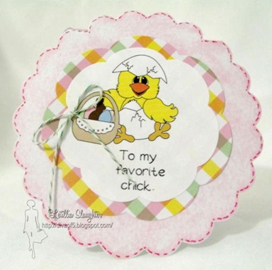 easter chick basket digi clipart 500
