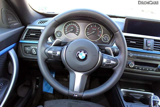 The BMW 3 Series GT - driver's seat with M steering wheel.