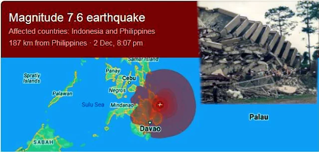 large earthquake in the Philippines