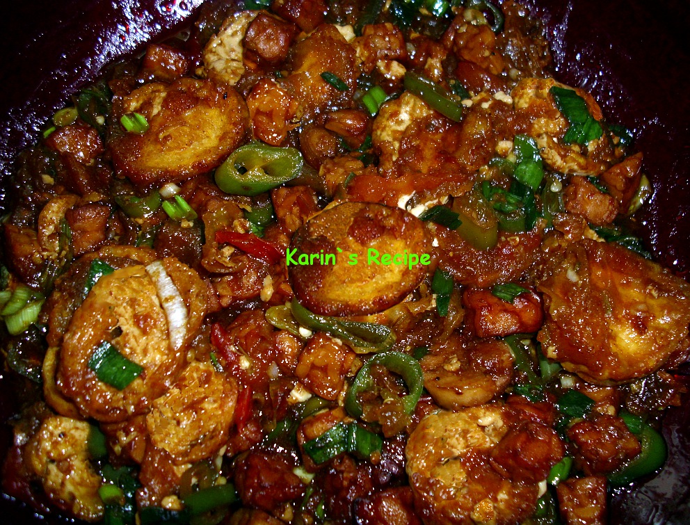 Karin s Recipe Tahu  Tempe Pedas  Manis Spicy Stir Fried 