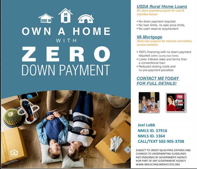 Zero Down 100% Financing Mortgage Loans in KY