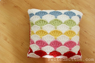 Paintbrush Pillow and Afghan Crochet Pattern by Susan Carlson of Felted Button