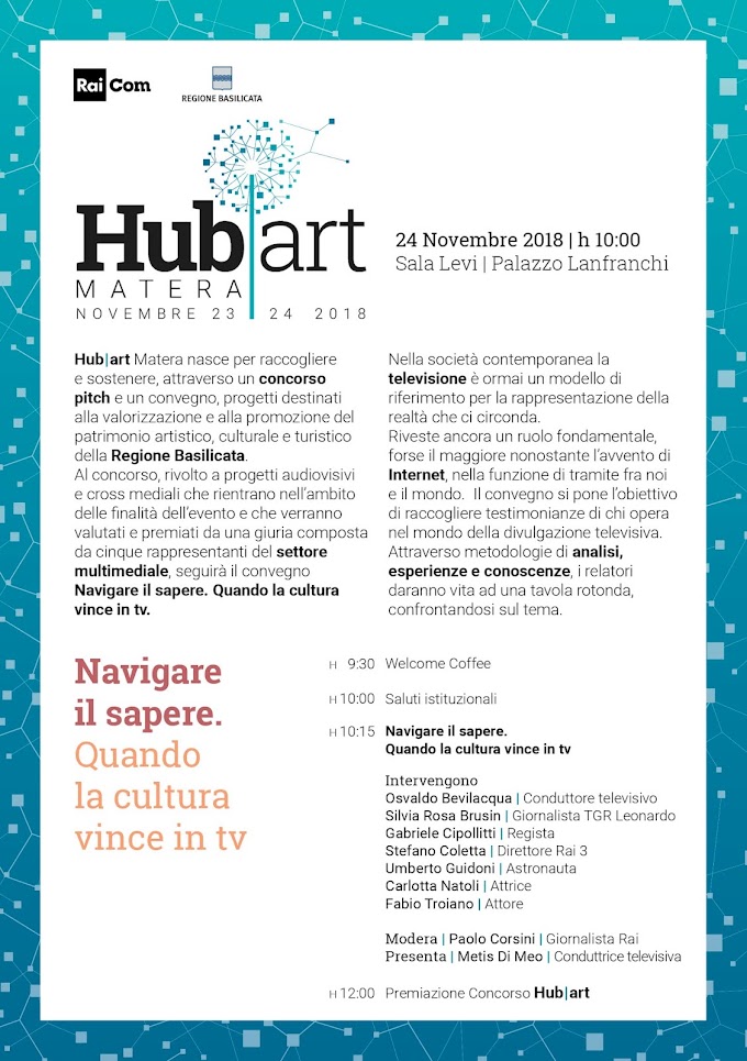 Raicom: a Matera la seconda edizione di Hubart 2018