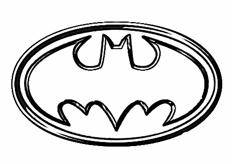 Super on Kids Coloring Batman Logo Super Hero