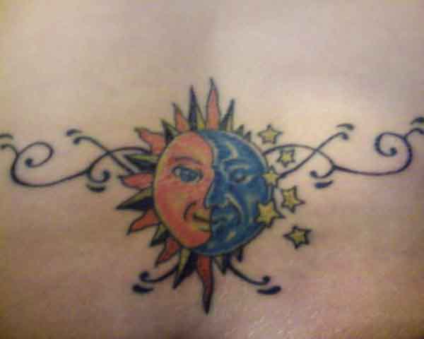 GÜNEÞ DÖVME DESENLERÝ AY DÖVME DESENLERÝ Sun Tattoo Design Moon tattoo flash