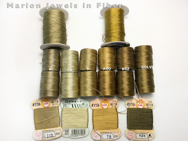 Compare C-Lon Bead Cord Colors with Silks and Chinese Knotting Cord