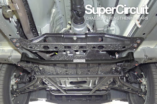 Perodua Aruz front undercarriage with the SUPERCIRCUIT Front Lower Bar installed.