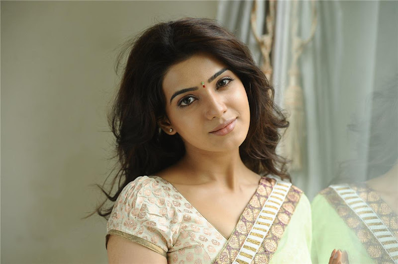 Telugu Lovely Actress Samantha Exclusive Cute Saree Stills hot images