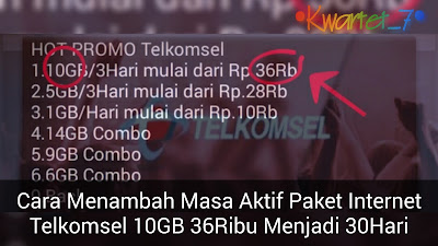 Trik Mengubah Masa Aktif Paket Internet Harian 10GB Telkomsel Menjadi 30Hari