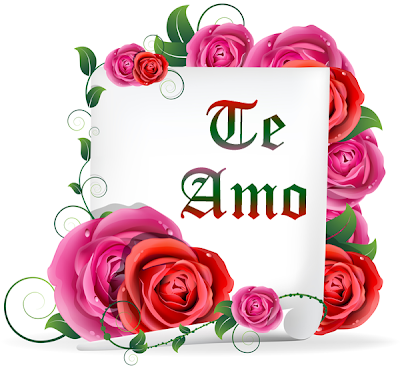 Te Amo postal con rosas para compartir