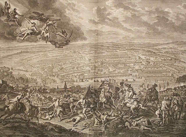 Batalha de Petrovaradin (Jan van Huchtenburg 1647–1733). - Coleção Particular