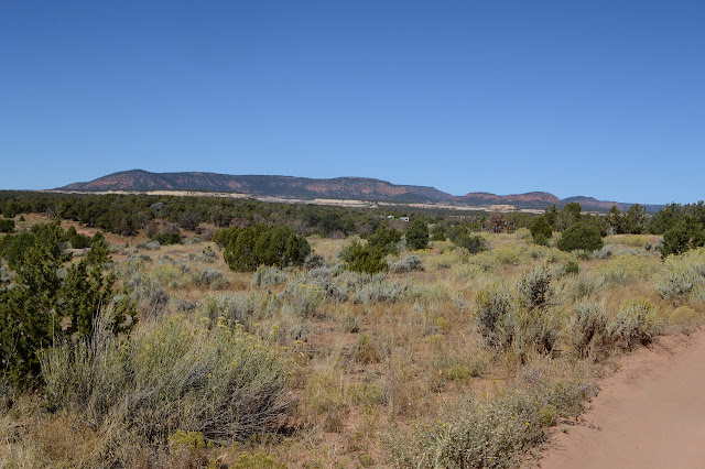 mesa top, line of white, stretched out mountain