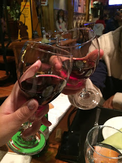 Vinho argentino no restaurante Familia Weiss em Bariloche