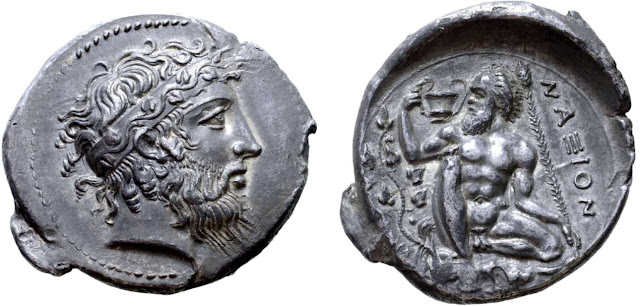 Ασημένο νόμισμα Σικελίας Νάξου 2.400 ετών, που επιστράφηκε στην Ιταλία