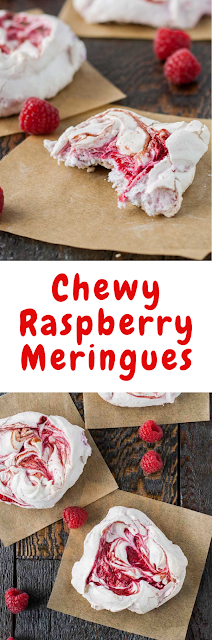 Chewy Raspberry Meringues