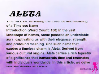 meaning of the name "ALETA"
