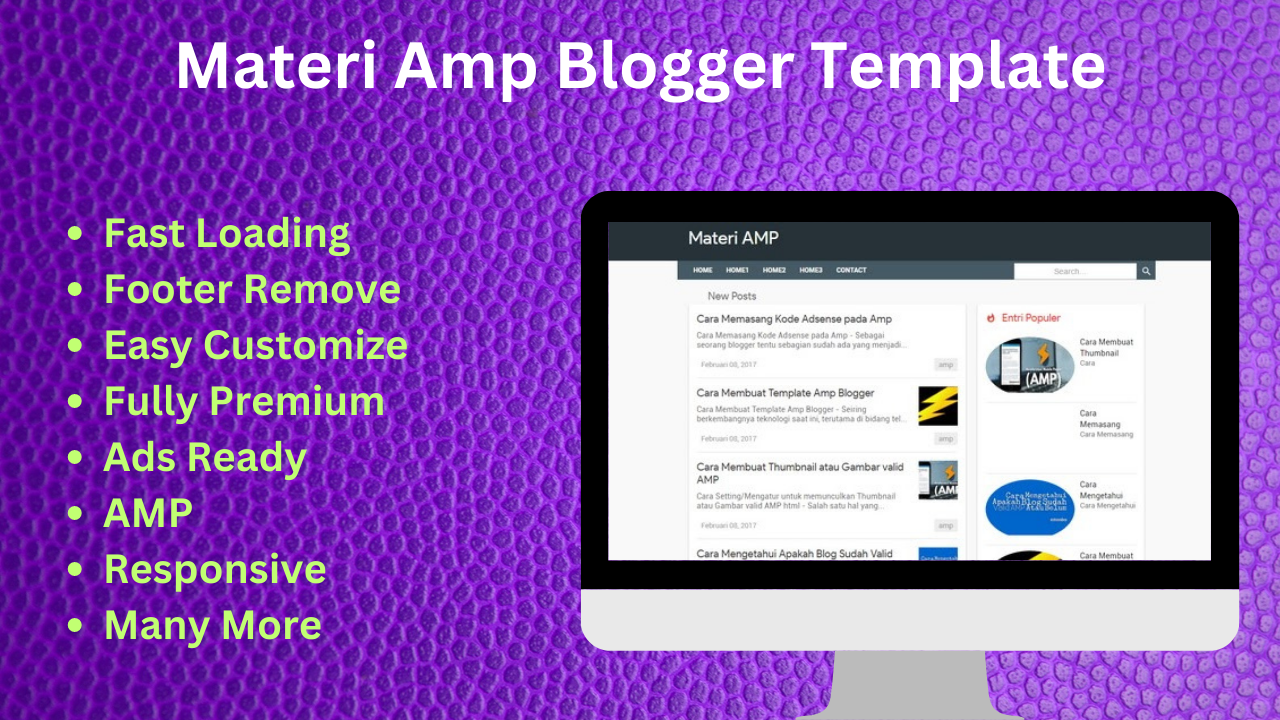 Best Amp Blogger Template
