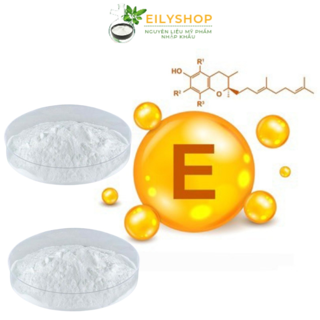 Bột Vitamin E - Bột làm đẹp, Nguyên liệu Dược - Mỹ Phẩm - nguyên liệu mỹ phẩm Nhập Khẩu Eilyshop