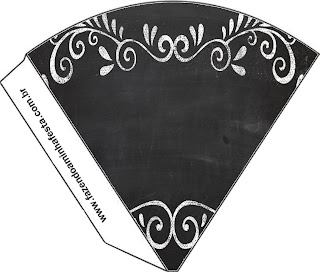 Blackboard Style, Free Printable Cones.