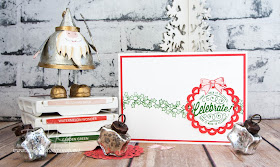 Here's to Cheers & Holly Berry Happiness Christmas Card made with products from Stampin' Up! UK which you can get here.