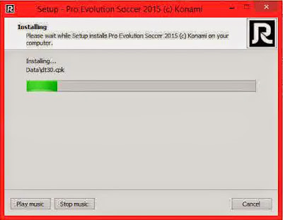 Tunggu Hingga selesai Install PES 2015