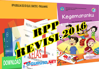 RPP Kelas 1 Kurikulum 2013 Revisi Tahun 2016 Lengkap Semua Pembelajaran