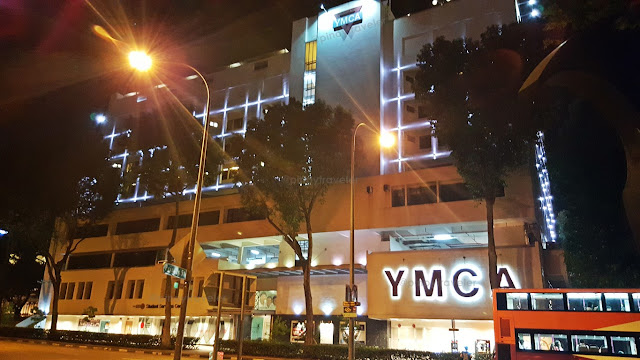 evening street view of YMCA Singapore International House