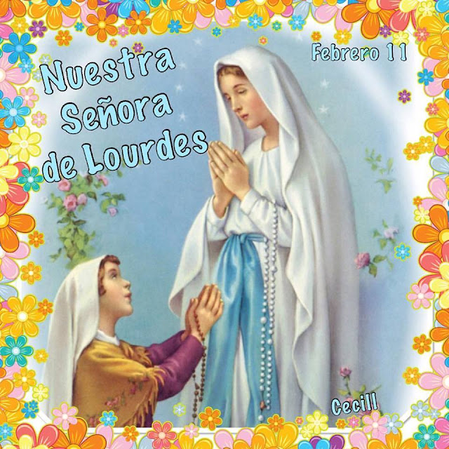 Resultado de imagen de Imagen catolica NUESTRA SEÃ‘ORA DE LOURDES