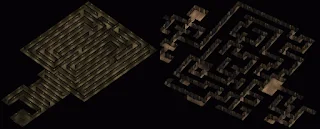 cRPG Dungeon mazes made up of narrow corridors.