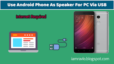 how to use mobile as speaker for windows pc