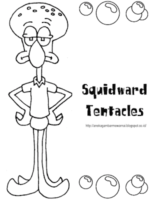 Gambar Mewarnai Squidward Tentacles