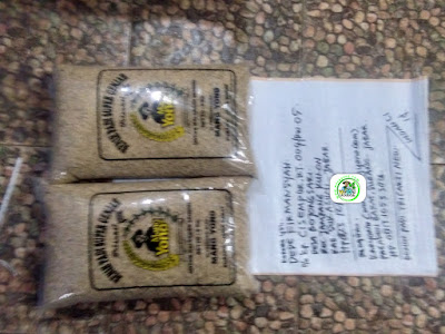 Benih padi yang dibeli DEDE FIRMANSYAH Sukabumi, Jabar. (Sebelum packing karung ).