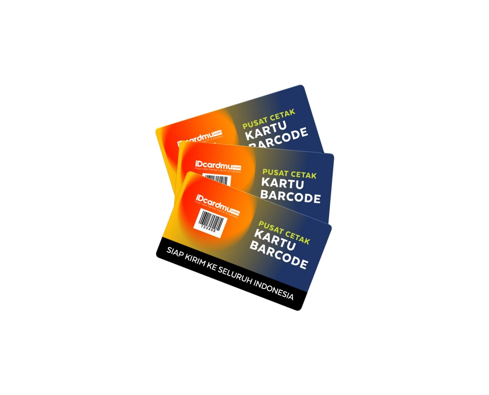 Cetak kartu member barcode murah bahan pvc member card